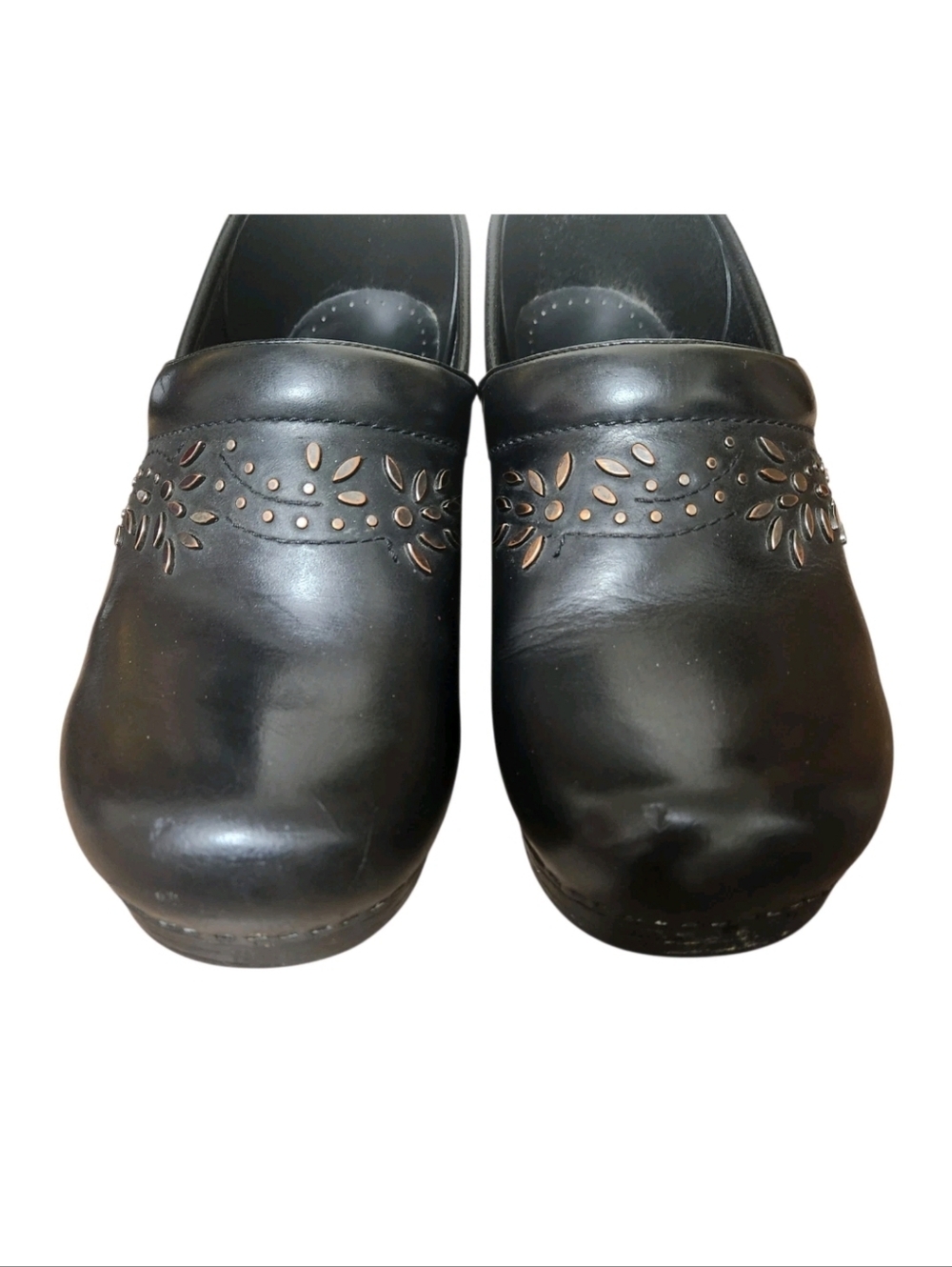Dansko Patricia Studded Black Leather Clog Women Size 41 US 10.5-11 Mules Nurses - Picture 6 of 15